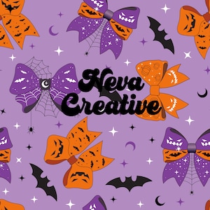 Halloween  bow seamless pattern, halloween surface patterns, gothic seamless Sublimation Digital Design Download Best Seller