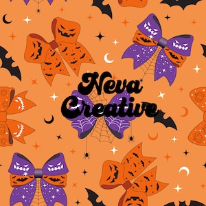 Halloween  bow seamless pattern, halloween surface patterns, gothic seamless Sublimation Digital Design Download Best Seller