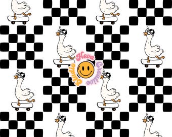 Rutig gås sömlöst mönster: Babytyg, scrapbooking (digital nedladdning)