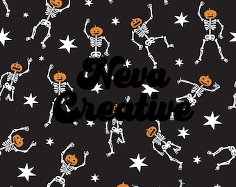 Skeleton Halloween | Seamless Pattern | Digital Paper | Commercial Use | Baby Fabric | Sublimation |  Scrapbooking | Instant Download