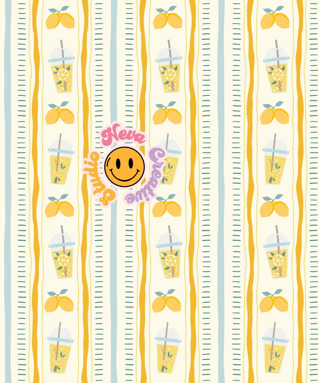 Summer Lemon | Seamless Pattern | Digital Paper | Commercial Use | Baby ...