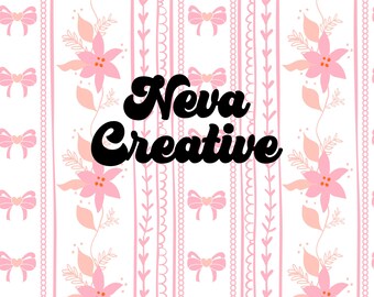 Pink Bows Seamless Pattern: Red Tone Digital Paper (Commercial Use)