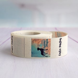 Fold Over Labels - Custom Clothing Labels for Handmade Items, Sewing Labels on Organic Cotton