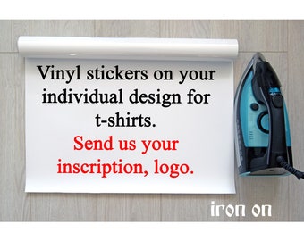 Personalised iron on letters, vinyl transfer | Custom Vinyl Lettering