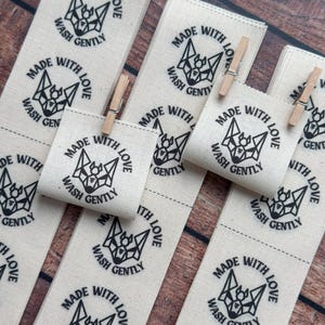 Fold Over Labels - Custom Clothing Labels for Handmade Items on Organic Cotton
