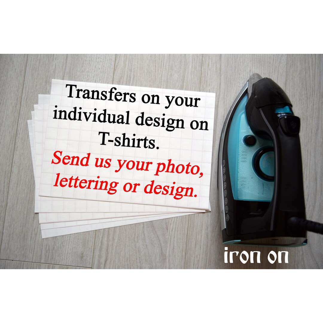 Custom Iron on Dark Blue T-shirt Transfers Personalised Your Image ...