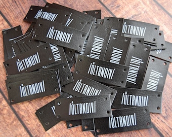 Faux Leather Labels, Tags Knitting and Crochet, Garment Labels, Personalization, Custom Labels, Clothing Labels