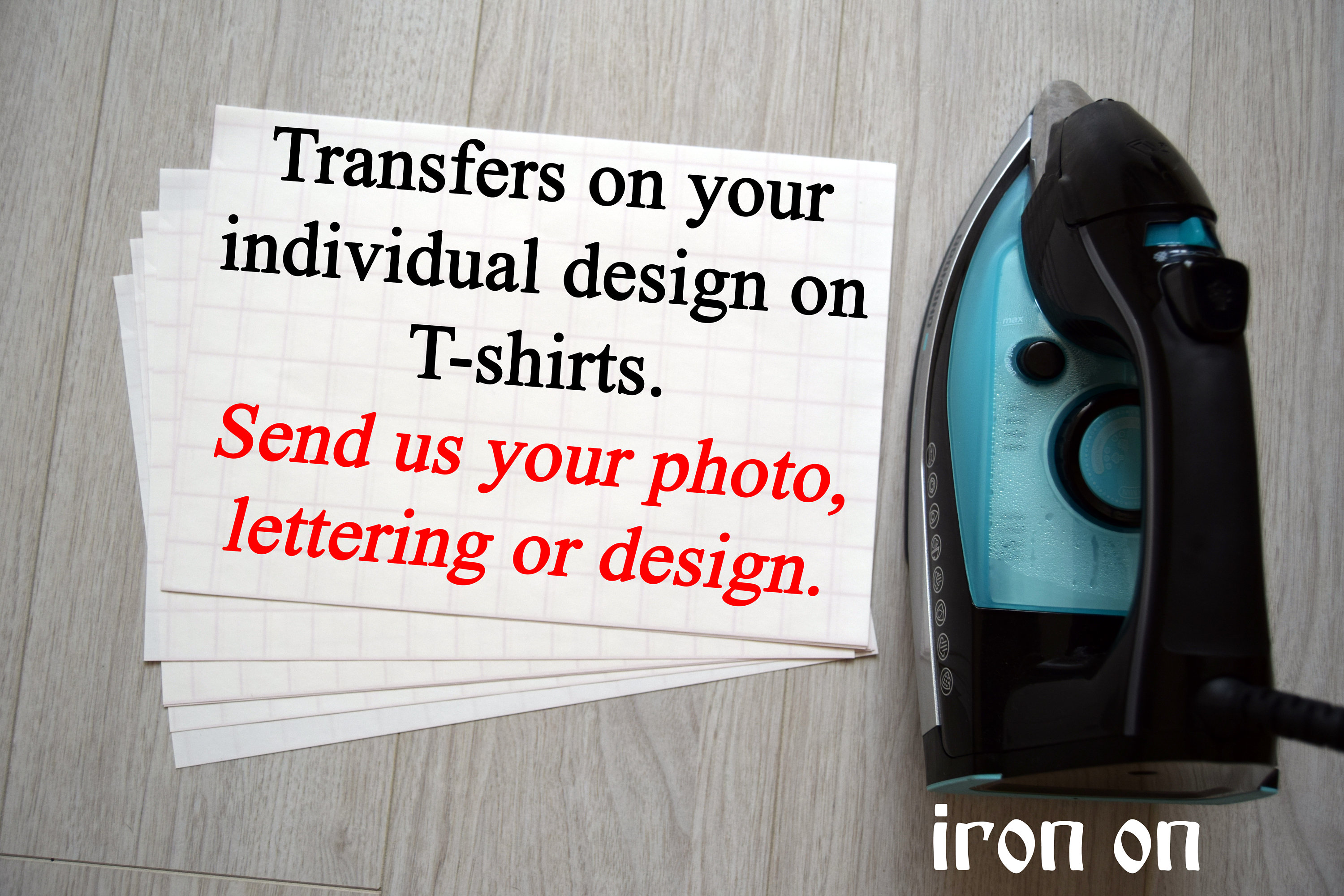 Custom Iron on Tshirt Transfers Personalised Your Image Photo Etsy