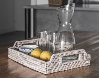 490 - Rectangular Rattan Tray