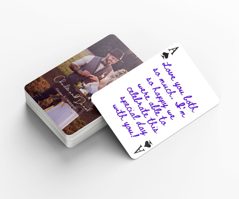 Wedding Guest Book Playing Cards Custom Playing Cards Etsy