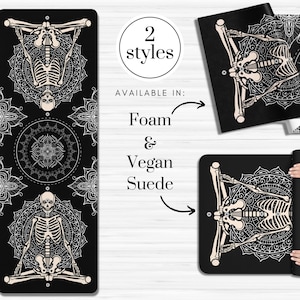 Skeleton Chakra Yoga Mat | Witchy Printed Yoga Mat | Goth Fitness Mat