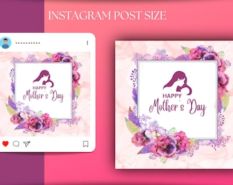 Mother's Day Template Bundle: Ready-Made Story, Poster, Video, and Canva Templates for Instagram and Facebook Posts