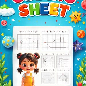 Sakuya Coding Sheet Printable for Kids | Preschool Coding | Logic Game | Unplugged Coding | Homeschool Activities | Algorithm Worksheets