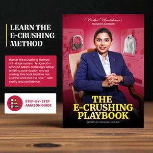 The E-Crushing Book Playbook | How to Sell Online Guide | Ecommerce Checklist | Suitable for FBA | Sellers Guide | Website Builder Tips