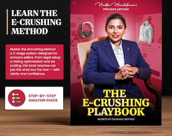 The E-Crushing Book Playbook | How to Sell Online Guide | Ecommerce Checklist | Suitable for FBA | Sellers Guide | Website Builder Tips