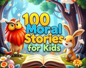 100 Moral Stories for Kids | Bedtime & Animal Stories | Storytelling Pack, Educational Book | Printable Story Collection for Children