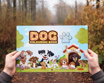 Digital Dog Coloring Book | Printable Dog Coloring Pages for Kids |Cute Dog-Themed Coloring Book | Instant Download