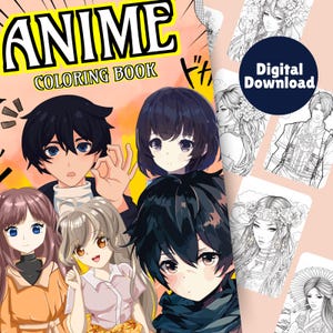 Printable Anime Coloring Book | Manga Coloring Pages for Kids & Adults | Anime Style Coloring | Fun, Relaxing Art Activity