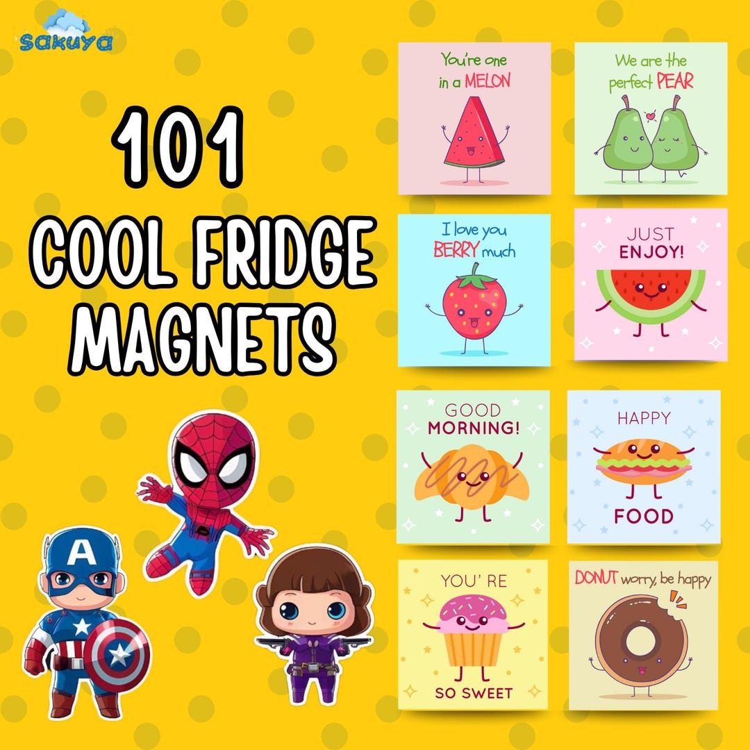 Magnetize Sticker 101 Printable Fridge Magnet Stickers - Fun and Customizable Designs ...