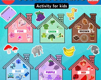 Color Matching Activity for Kids| Fun, Educational | Interactive Learning for Toddlers | Ages 2-5 | Boost Skills | Printable, Reusable