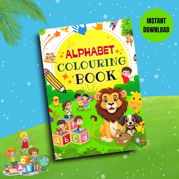 Alphabet Coloring Book for Kids – Fun, Interactive, and Educational ABC Learning | Digital Download for Preschool and Toddlers