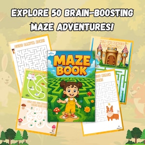 Puzzle Maze Activity Book for Kids | Fun Maze Game | Labyrinth Maze Challenges | Kids Worksheets for Learning and Play