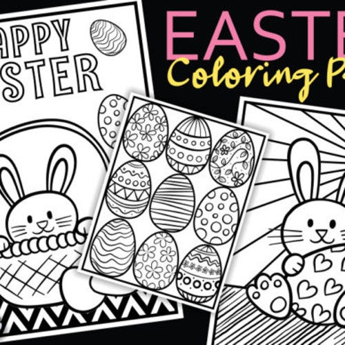 Easter Coloring Pages Printable Coloring Pages Easter Kids - Etsy