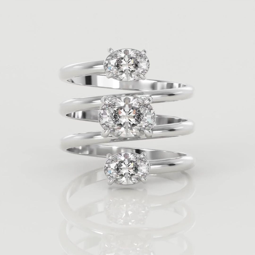 Oval Stackable Rings 2.00 CARAT Oval Stackable Ring - Etsy