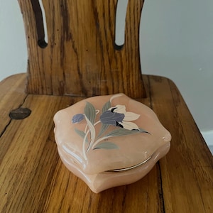 Vintage alabaster trinket dish