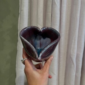 Ceramic purple heart dish