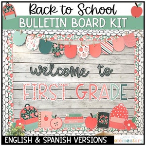 Back to School Bulletin Board Kit | Modern School Style | School Themed | Trendy Classroom Decor | Student Activity | August Edition
