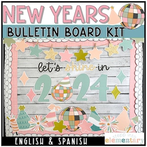 New Years Bulletin Board Kit | 2024 Edition | New Year Classroom Decor