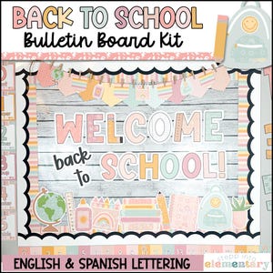 Back to School Bulletin Board Kit | Pastel Doodles Decor | Bulletin Board Kit | Trendy + Simple Pastel Classroom Decor