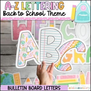 A-Z Bulletin Board Lettering | Back to School Decor | Bulletin Board Decor | Bright Back to School Classroom Decor