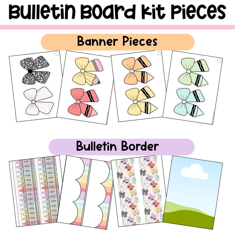Back to School Bulletin Board Kit | Pastel Composition Notebook Decor ...
