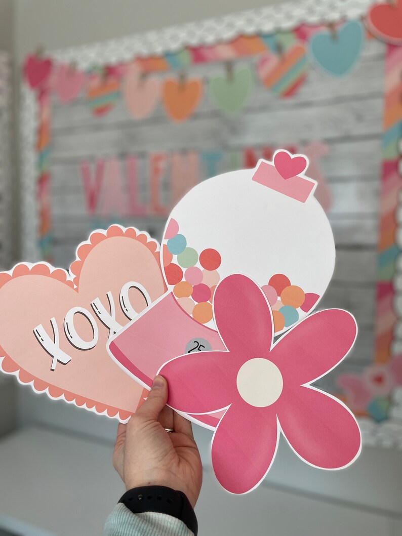 Valentines Bulletin Board Kit Valentine's Day Etsy