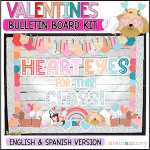 Valentines Bulletin Board Kit | Trendy Valentines Bulletin Board | Valentine&#39;s Day Classroom Decor | February Decor | Dog Theme