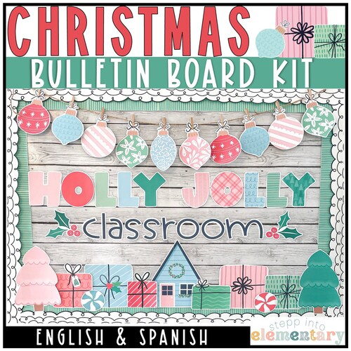 Christmas Bulletin Board Kit December Bulletin Board Etsy