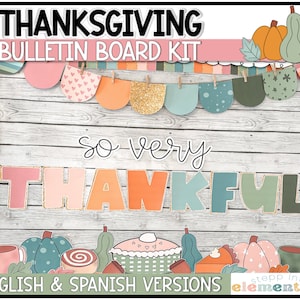 Thanksgiving Bulletin Board Kit & Student Activity | November Bulletin Board | Thanksgiving Theme