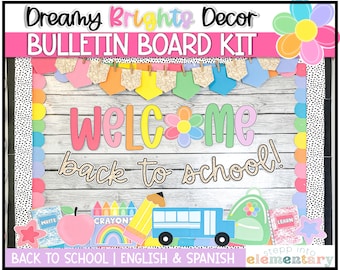 Dreamy Brights Bulletin Board Kit | Back to School Bulletin Board | Bright + Trendy Classroom Decor