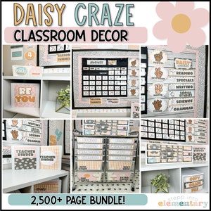 Daisy Craze Klassenzimmer Dekor | Trendiges + Modernes Klassenzimmer Dekor 2.500+ Seitenpaket!