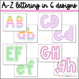 Bright Doodles Bulletin Board Letters | Classroom Decor (digital ...