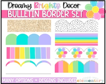Dreamy Brights Bulletin Board Border Set | Bright Classroom Decor | Bulletin Board