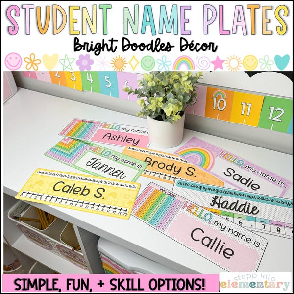 Simple Desk Name Plates Student Etsy
