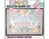 Summer Ocean Bulletin Board Kit | English & Spanish (Digital Download)