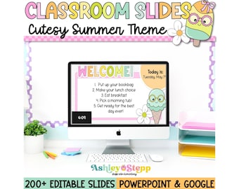 Süße Sommer Klassenzimmer Folien | Lehrerorganisation (Digitaler Download)