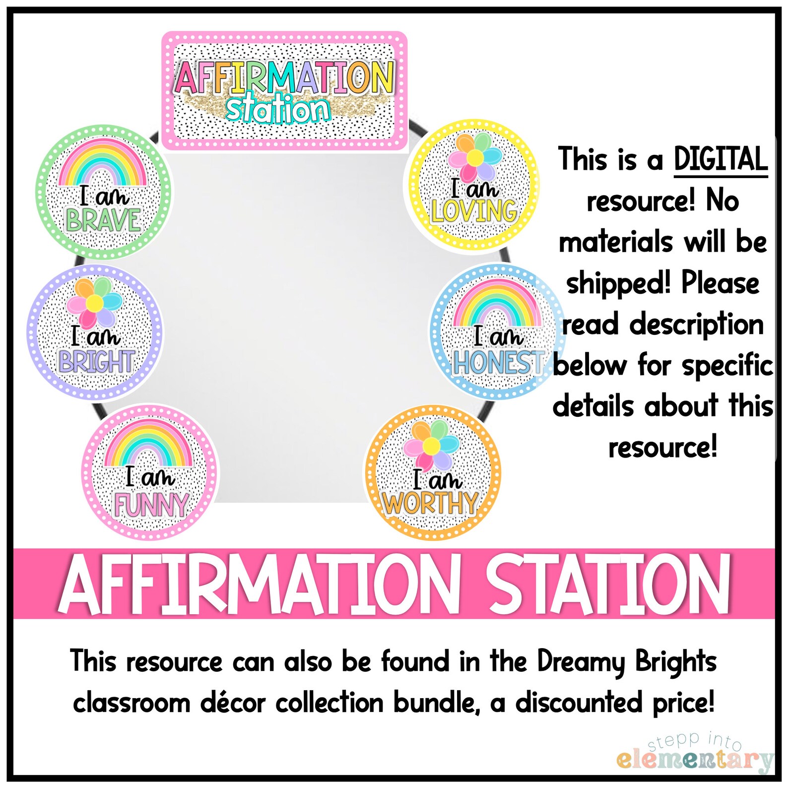 Dreamy Brights Affirmation Station | Student Affirmations | Editable ...