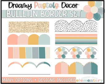 Dreamy Pastels Bulletin Board Border Set | Pastel Classroom Decor | Bulletin Board