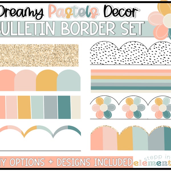 Dreamy Pastels Bulletin Board Border Set | Pastel Classroom Decor | Bulletin Board