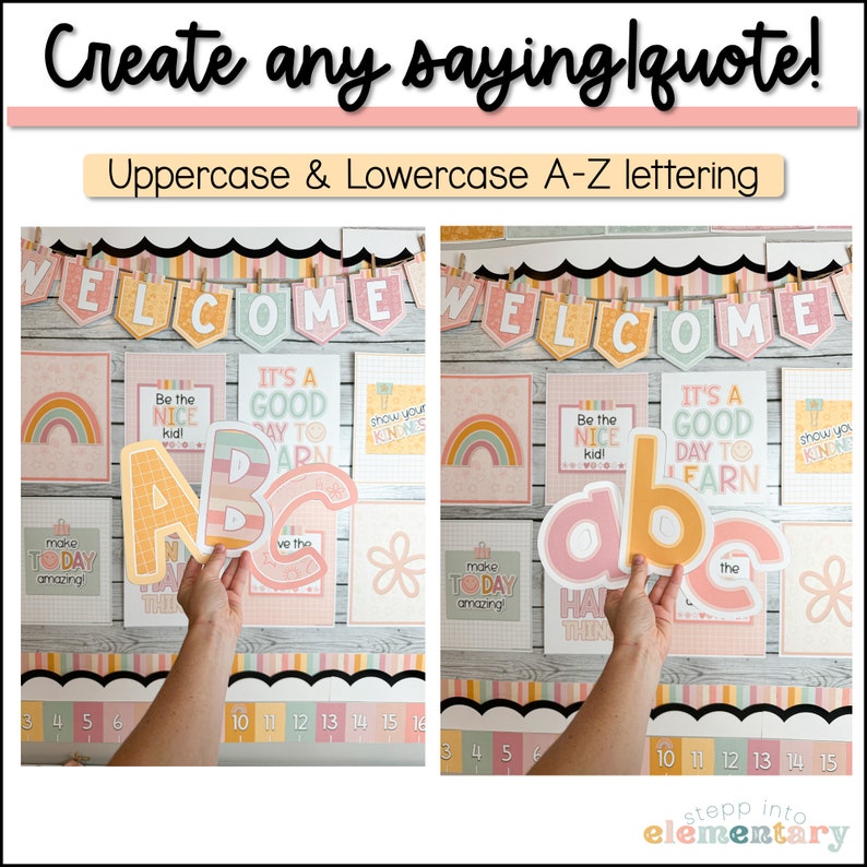 Pastel Doodles Bulletin Board Letters A-Z (digital Download) - Etsy